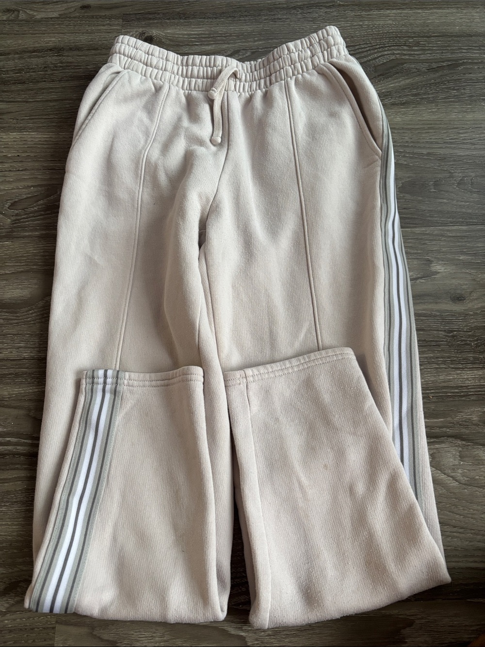 TNA Cream Jogger Pants with Side Stripe